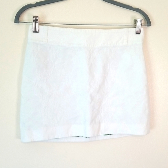 Original Penguin white Skirt Slim Belt Mini Short Zipper Size 0 NWOT - Picture 1 of 5